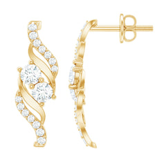Minimalist Stud Earrings with Lab Grown Diamond