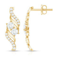 Minimalist Stud Earrings with Lab Grown Diamond