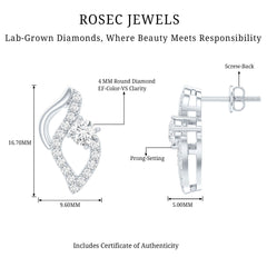 Elegant Lab Grown Diamond Stud Earrings
