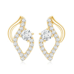 Elegant Lab Grown Diamond Stud Earrings