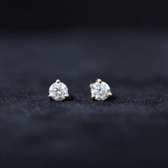 Certified Lab Grown Diamond Solitaire Earrings