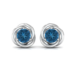 1. 25 CT London Blue Topaz Classic Stud Earrings for Women
