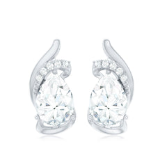 5X7 MM Certified Lab Grown Diamond Teardrop Stud Earrings