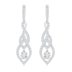 Lab Grown Diamond Long Statement Earrings