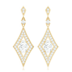 Certified Lab Grown Diamond Dangle Long Earrings