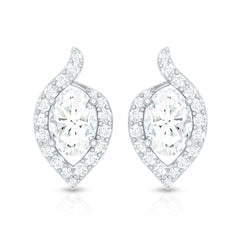 Certified 5X7 MM Oval Lab Grown Diamond Stud Earrings For Women