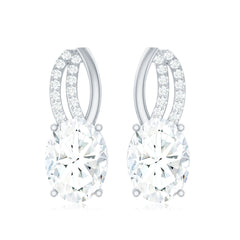6X8 MM Oval Lab Grown Diamond Designer Studs For Women