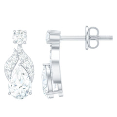 Certified Lab Grown Diamond Teardrop Stud Earrings