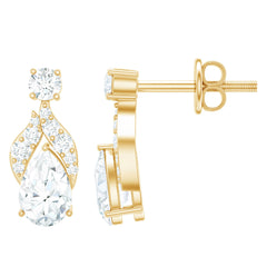 Certified Lab Grown Diamond Teardrop Stud Earrings