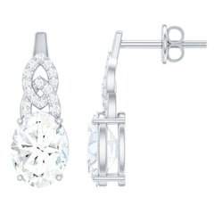 6X8 MM Oval Lab Grown Diamond Designer Stud Earrings
