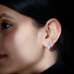 6X8 MM Oval Lab Grown Diamond Designer Stud Earrings