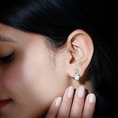 6X8 MM Oval Lab Grown Diamond Designer Stud Earrings