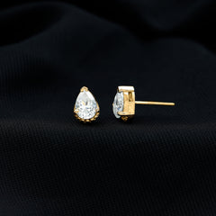 Certified Lab 5X7 MM Pear Diamond Designer Stud Earrings