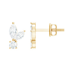 Certified Lab Grown Diamond Everyday Earrings With Screw Back