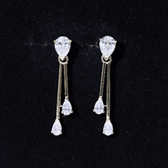 Certified Lab Grown Diamond Teardrop Dangle Earrings