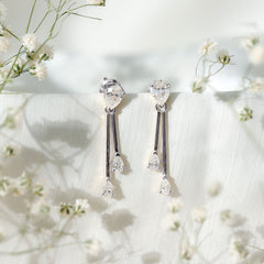 Certified Lab Grown Diamond Teardrop Dangle Earrings