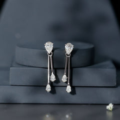 Certified Lab Grown Diamond Teardrop Dangle Earrings