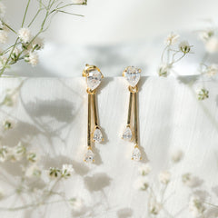 Certified Lab Grown Diamond Teardrop Dangle Earrings