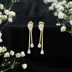 Certified Lab Grown Diamond Teardrop Dangle Earrings