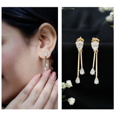 Certified Lab Grown Diamond Teardrop Dangle Earrings