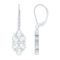 Certified Lab Grown Diamond Designer Drop Earrings