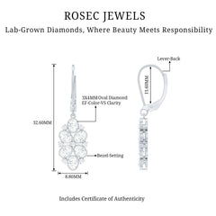 Certified Lab Grown Diamond Designer Drop Earrings