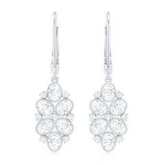 Certified Lab Grown Diamond Designer Drop Earrings