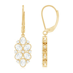 Certified Lab Grown Diamond Designer Drop Earrings