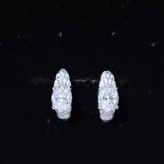 2 Carat Oval Lab Grown Diamond Vintage Style Stud Earrings