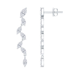 Marquise Lab Grown Diamond Bridal Dangle Earrings