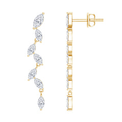 Marquise Lab Grown Diamond Bridal Dangle Earrings