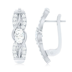 Certified Lab 4X6 mm Oval Diamond Infinity Earrings