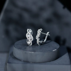 Lab Grown Diamond Infinity Earrings For Women