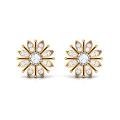 Certified Real Diamond Snowflake Earrings for Christmas