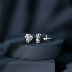 1.50 CT Marquise Cut Zircon Leaf Cluster Gold Stud Earrings