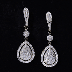 Certified Moissanite Bridal Drop Earrings For Wedding
