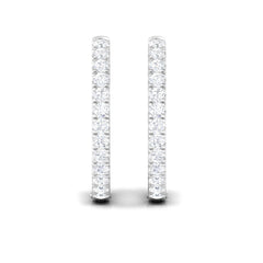 Classic Diamond Hoop Earrings with Certificate