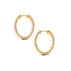 Classic Diamond Hoop Earrings with Certificate