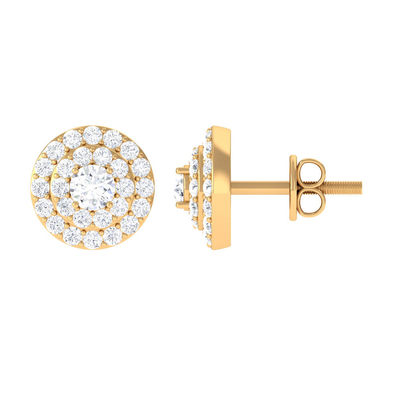 Natural Diamond Cluster Earrings with Certificate