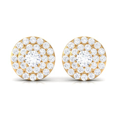 Natural Diamond Cluster Earrings with Certificate