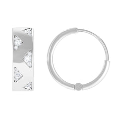 Certified Diamond Hoops For Women