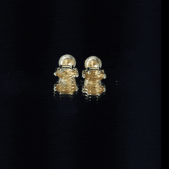 Natural 1.48 Carat Marquise Cut Citrine Stud Earrings