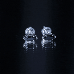 1.5 CT Marquise Black Spinel Solitaire Stud Earrings