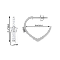 Certified Diamond Butterfly Hoop Earrings