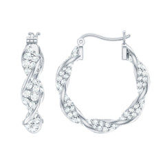 Certified Moissanite Big Hoop Earrings for Her