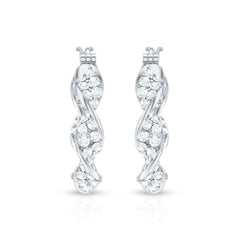 Certified Moissanite Big Hoop Earrings for Her