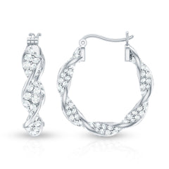 Certified Moissanite Big Hoop Earrings for Her