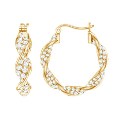 Certified Moissanite Big Hoop Earrings for Her