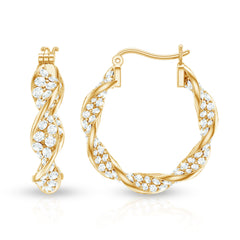 Certified Moissanite Big Hoop Earrings for Her