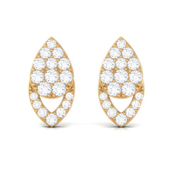 1/2 CT Round Cut Natural Diamond Classic Stud Earrings
